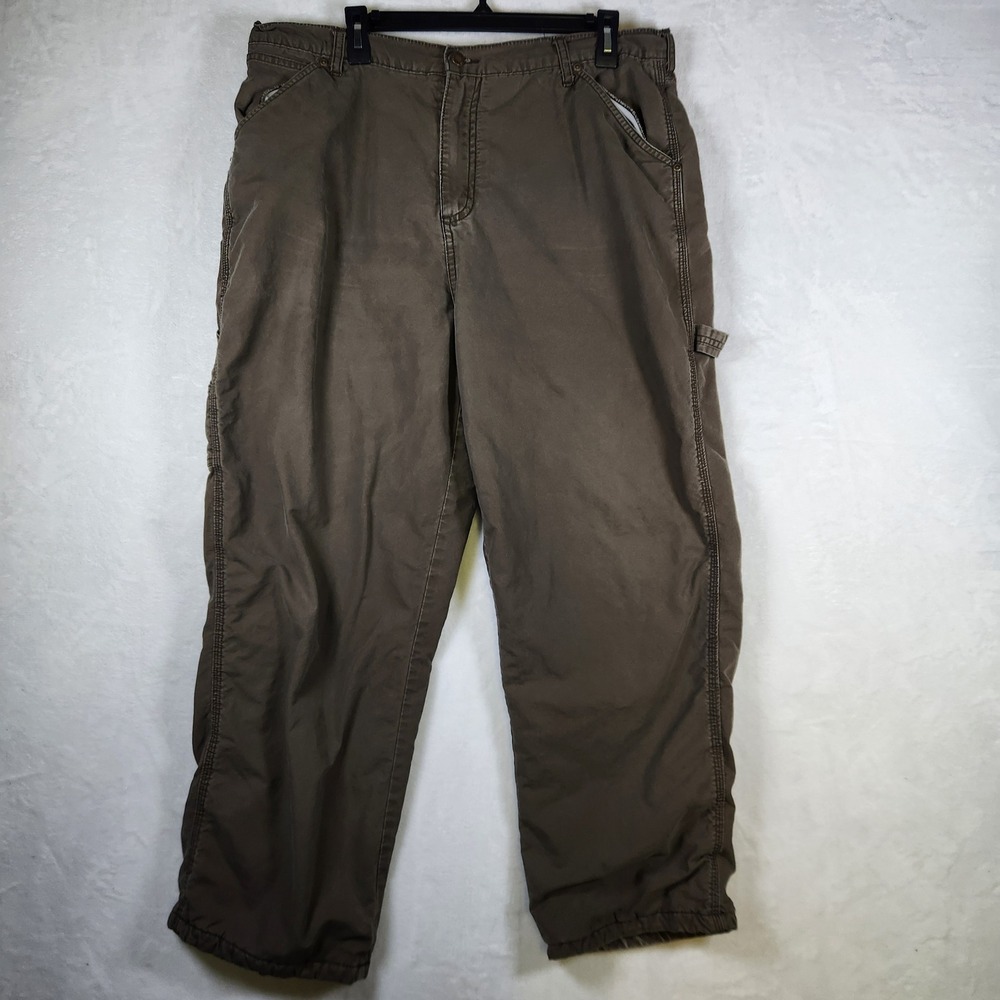 Smith's Workwear Lined Carpenter Pants‎ Brown Mens Size 38x30